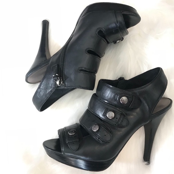 Coach Heels Open Toe Booties, 6.5 - Picture 2 of 8